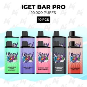 10 Pack IGET Bar Pro Mixed Flavours 10000 Puffs