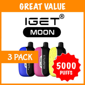 3 Pack IGET Moon Mixed Flavours 5000 Puffs